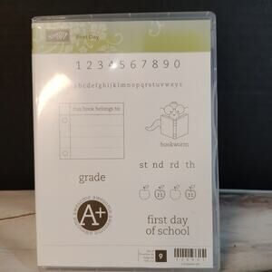 Stampin' Up! First Day Rubber/Cling Stamp Set Gently Used
